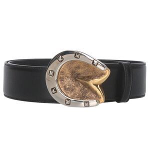 Gucci 698566 Horseshoe Buckle Leather Belt Men's 85